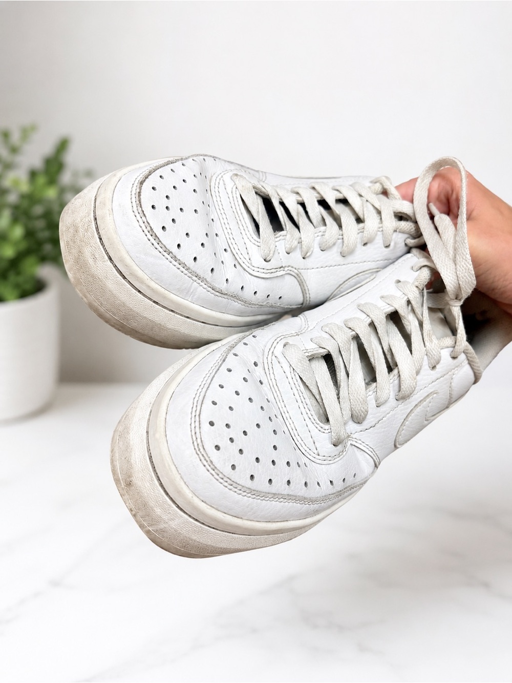 Nike Air Force 1 Alta Platform Sneakers White Leather Women’s Size 8 - Picture 3 of 6